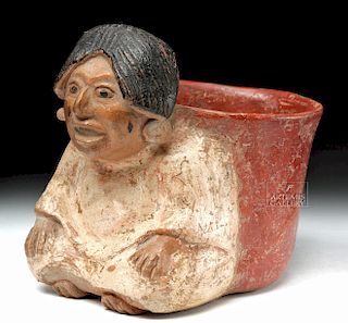 Vera Cruz Pottery Polychrome Olla - Sitting Lady