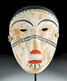 20th C. Inuit Painted Wood Mask