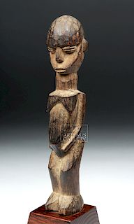 Early 20th C. Burkina Faso Lobi Wood Female Figure