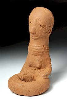 Ancient African Nok Terracotta Seated Elder Female
