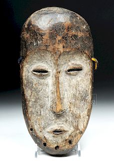 Early 20th C. DR Congo Lega Wood Mask