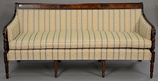 Kittinger mahogany Sheraton style sofa, Old Dominion Collection. ht. 35in., wd. 77in.