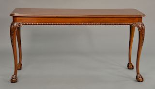 Councill mahogany hall table. ht. 28 1/2in., top: 17" x 54"
