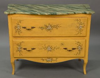 French style painted two drawer commode. ht. 33 1/2in., wd. 42in.