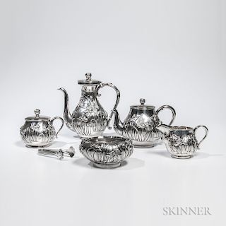 Five-piece Japanese Silver Tea and Coffee Service