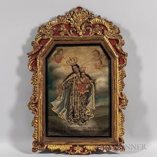 Spanish Colonial School (Ecuador), 19th Century  Mary, the Sovereign Queen, Holding the Christ Child