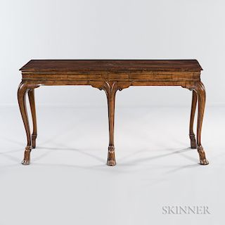 Baroque-style Veneered and Inlaid Console Table