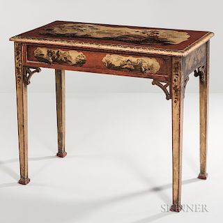 Georgian-style Painted and Japanned Library Table