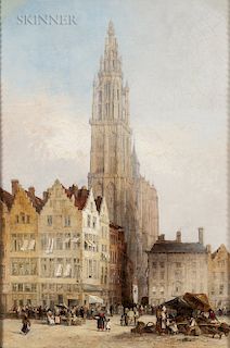 Lewis John Wood (British, 1813-1901)  Market Square