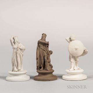 Three Wedgwood Chess Pieces