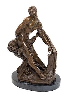 Michelangelo Monti, (Italian, 1875-1946), Lion Attack