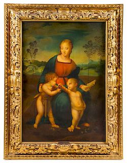 * Silvio Zocchi, (Italian, 19th/20th Century), Madonna with Child and St. John the Baptist (after Raphael)