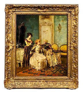 * Francesco Brunery, (Italian, 1849-1926), Three Young Women