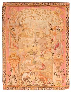 A Continental Wool Tapestry Height 59 x width 47 inches.