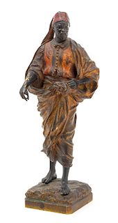 An Austrian Cold Painted Bronze Figure Height 9 1/2 inches.