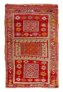 A Moroccan Wool Mat 3 feet 5 inches x 2 feet 3 inches.