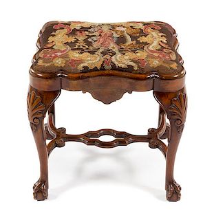 A George III Mahogany Stool Height 21 1/2 inches.