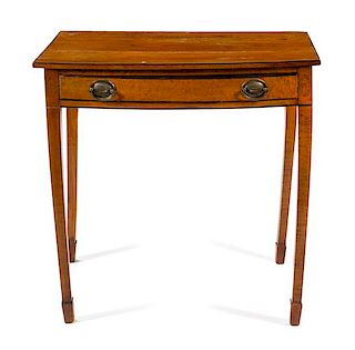A George III Satinwood Table Height 30 7/8 x width 32 1/8 x depth 19 1/8 inches.