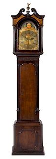 * A Scottish George III Mahogany Tall Case Clock Height 92 inches.