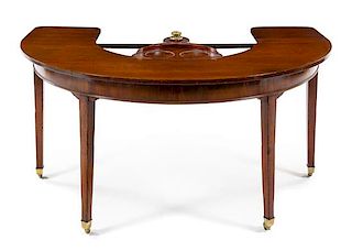 A George III Mahogany Wine Tasting Table Height 28 3/4 x width 60 x depth 30 1/4 inches (closed).
