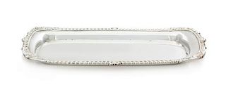A George III Silver Bread Tray, W. Tucker & Co., Sheffield, 1809, of rectangular form with rounded corners, the gadroon rim work