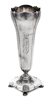 An American Silver Vase, Watson Co., Attleboro, MA, Lotus pattern.