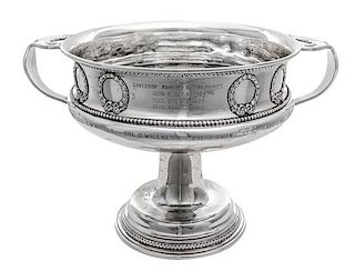 An American Silver-Plate Commemorative Center Bowl, Meriden Silver-Plate Company, Meriden, CT, Early 20th Century, of kylix form