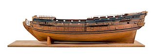 * A Model of the "HMS Exeter" Height of model 12 x length 45 inches.