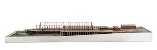 * A Model of a Marine Railway Height of model 14 3/4 x width 24 1/4 x length 132 1/4 inches.
