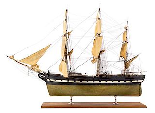 * A Model of the "Isaac Webb" Height 49 x length of model 64 inches.