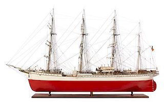 * A Ship Model of "L'Avenir" Height of model 50 x length 82 1/2 inches.