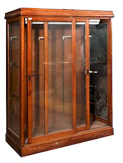 COUNTRY STORE OAK DISPLAY CASE, 