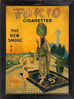CIGARETTE ADVERTISING SIGN WITH AFRICAN AMERICAN INFLUENCE