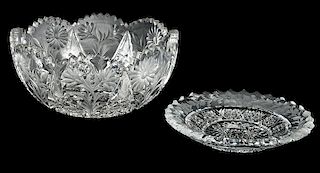 Tuthill Brilliant Period Cut Glass Bowl/Plate