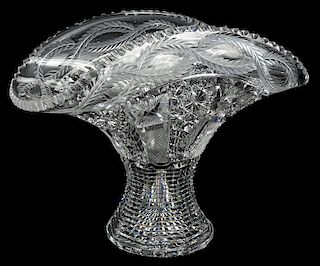 Tuthill Brilliant Cut Glass Vase