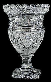 Egginton Brilliant Period Cut Glass Vase