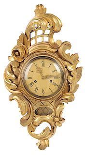 Rococo Style Cartel Clock
