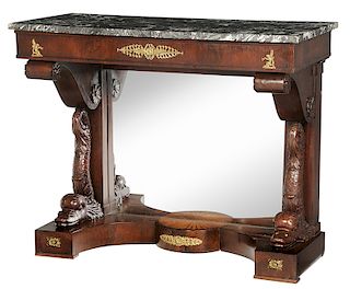 Fine Classical Dolphin Carved Pier Table
