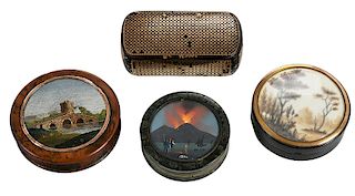 Four Finely Decorated Miniature Boxes