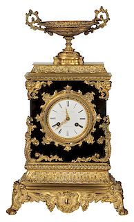 French Ormolu and Marble Mantel Clock