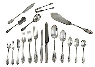 French Silver Flatware Set, 295 Pieces