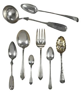 Seven Silver Serving Spoons