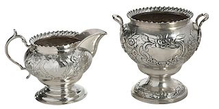 Warner Coin Silver simple Creamer and waste