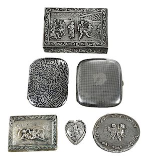 Six German Silver Boxes