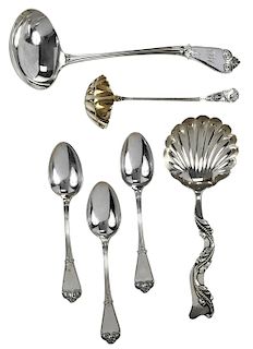 Six Tiffany/Shiebler Sterling Pieces