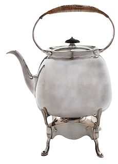 British Silver Hot Water Kettle