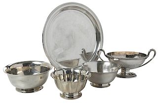 Five Sterling Table Items