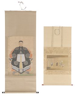 Two Chinese Scroll Paintings