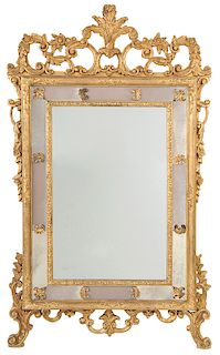 Venetian-style Gilt and Mirror-framed Mirror