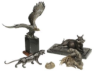 Five Wildlife Bronzes
